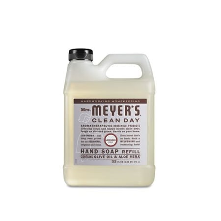 Sc Johnson Mrs.Meyers, CLEAN DAY LIQUID HAND SOAP REFILL, LAVENDER, 33 OZ 651318EA